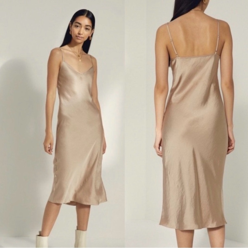 Aritzia Wilfred Only Slip Satin Maxi Dress XS